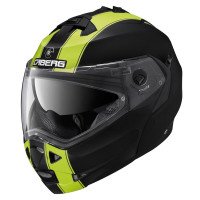 Caberg Duke Flip Front Motorcycle Helmet - Black / Fluo
