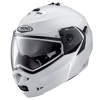 Caberg Duke Flip Front Motorcycle Helmet - Metal White