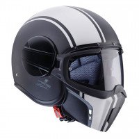Caberg Ghost Open Face Motorcycle Helmet - Legend Matt Black / White