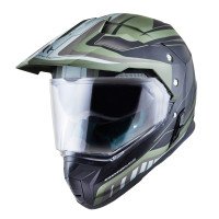 MT Synchrony DS Dual Sport Motorcycle Helmet - Tourer Matt Green / Black