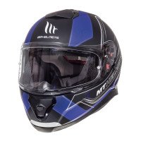 MT Thunder 3 Full Face Motorcycle Helmet - Trace Matt Black / Blue