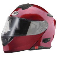 VCAN V271 Blinc Bluetooth Flip Front Motorcycle Helmet - Burgundy