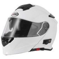 VCAN V271 Blinc Bluetooth Flip Front Motorcycle Helmet - Gloss White