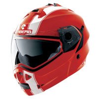 Caberg Duke Flip Front Motorcycle Helmet - Legend Red / White