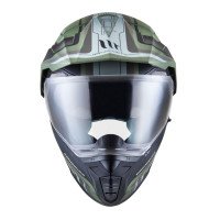 MT Synchrony DS Dual Sport Motorcycle Helmet - Tourer Matt Green / Black