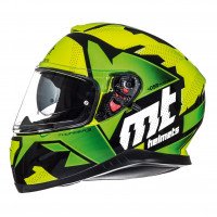 MT Thunder 3 Full Face Motorcycle Helmet - Torn Fluo Yellow / Green
