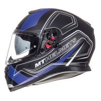 MT Thunder 3 Full Face Motorcycle Helmet - Trace Matt Black / Blue