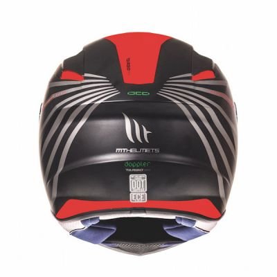 MT Targo Doppler Full Face Helmet - Matt Black Red