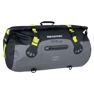 Oxford Aqua T-30 Roll Bag - Black Grey Fluo