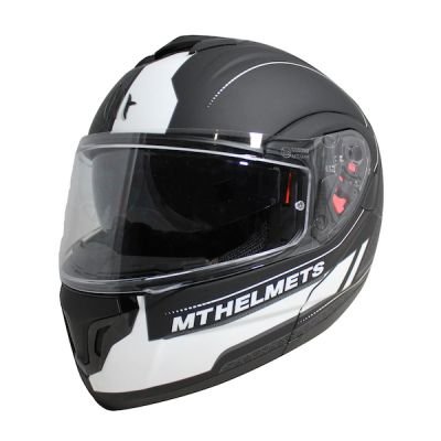 MT Atom SV Raceline Evo Flip Front Helmet - Black White