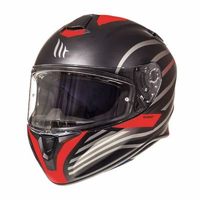 MT Targo Doppler Full Face Helmet - Matt Black Red