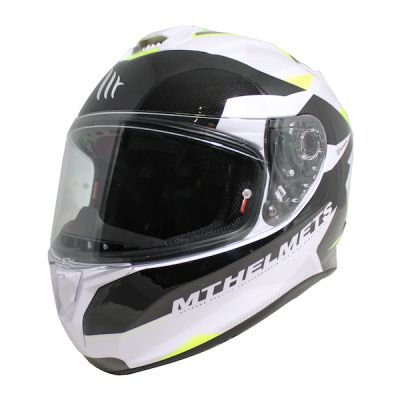 MT Targo Enjoy Full Face Helmet - White Yellow