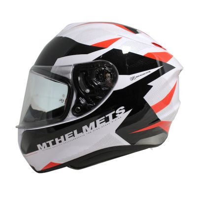 MT Targo Enjoy Full Face Helmet - White Red 